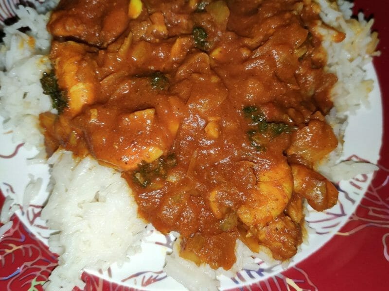 Cliquez pour zoomer ! Curry de crevettes au lait de coco Thermomix par coralie_283