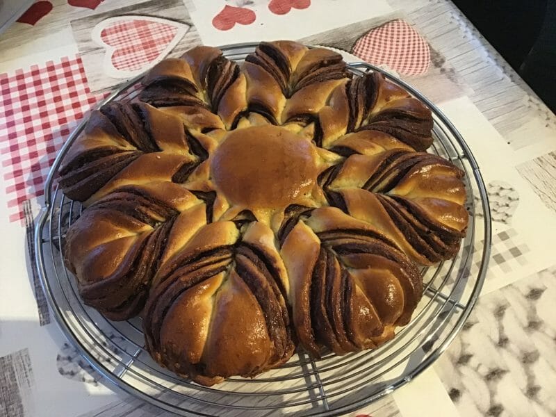Cliquez pour zoomer ! Brioche étoilée au Nutella Thermomix par boune68
