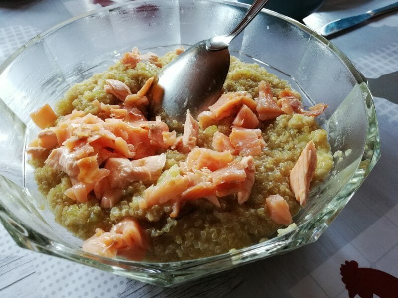 Cliquez pour zoomer ! Risotto de quinoa, courgettes et saumon Thermomix par nathaliepo