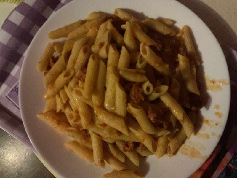 Cliquez pour zoomer ! Penne au chorizo Thermomix par lys971