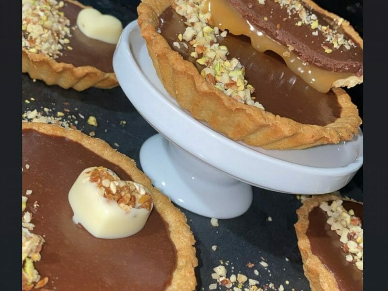 Cliquez pour zoomer ! Tartelettes chocolat et caramel beurre salé Thermomix par sweetcake8587
