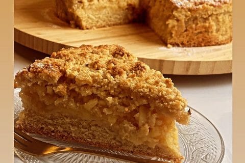 Cliquez pour zoomer ! Tarte aux pommes façon crumble Thermomix par sweetcake8587