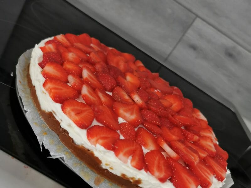 Cliquez pour zoomer ! Tarte aux fraises sans cuisson Thermomix par celine38220