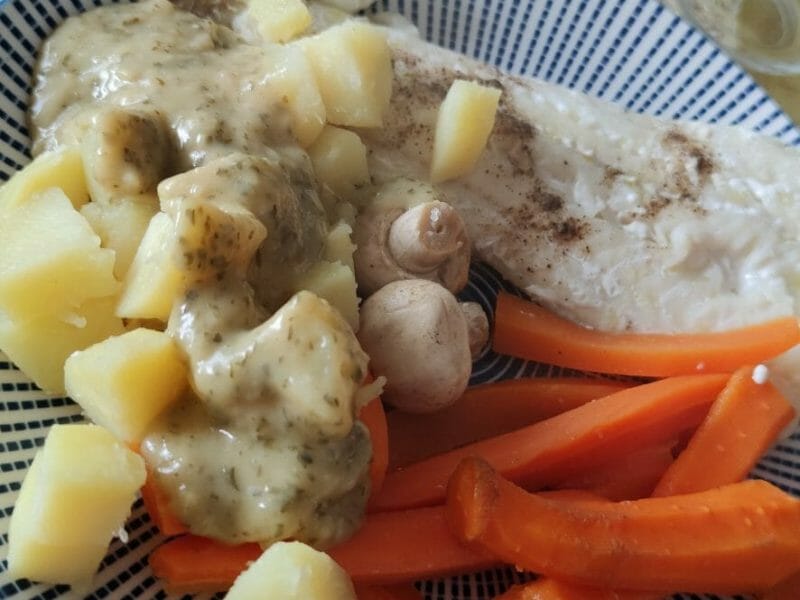 Cliquez pour zoomer ! Filet de cabillaud et sa sauce persillée Thermomix par dorotheedu59