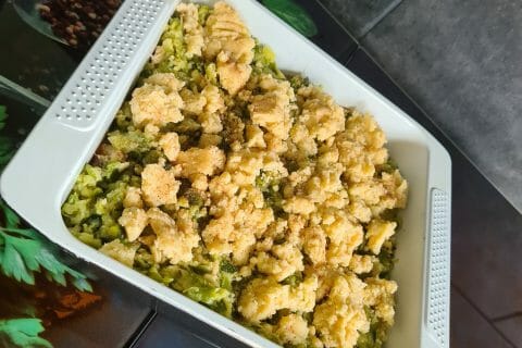 Cliquez pour zoomer ! Crumble poulet, courgettes et parmesan Thermomix par Céline