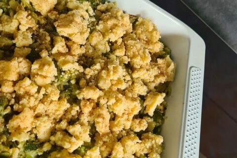 Cliquez pour zoomer ! Crumble poulet, courgettes et parmesan Thermomix par Céline