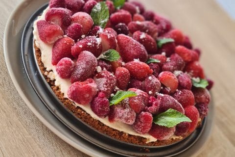 Cliquez pour zoomer ! Tarte aux fraises sans cuisson Thermomix par Céline