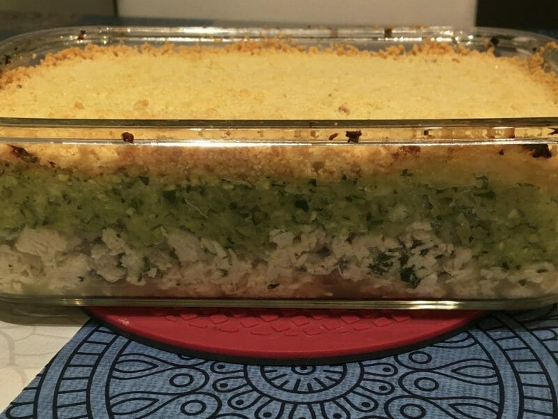 Cliquez pour zoomer ! Crumble poulet, courgettes et parmesan Thermomix par Juliejenny