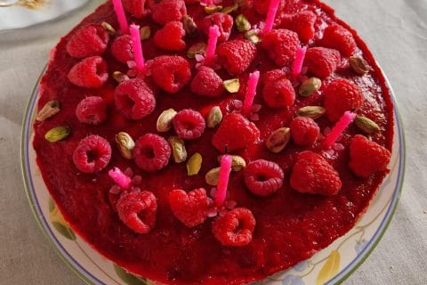 Cliquez pour zoomer ! Bavarois aux framboises Thermomix par Romy