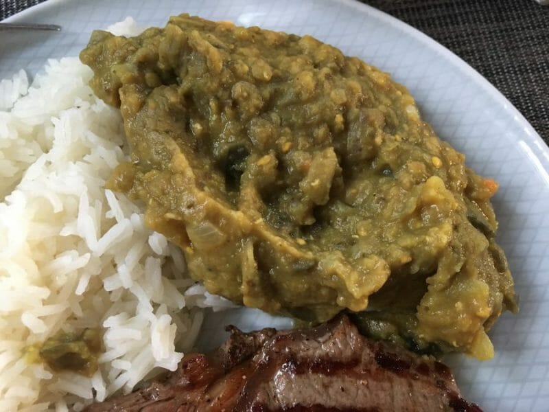 Cliquez pour zoomer ! Dhal d’aubergine et de lentilles corail Thermomix par Cocuistoulie