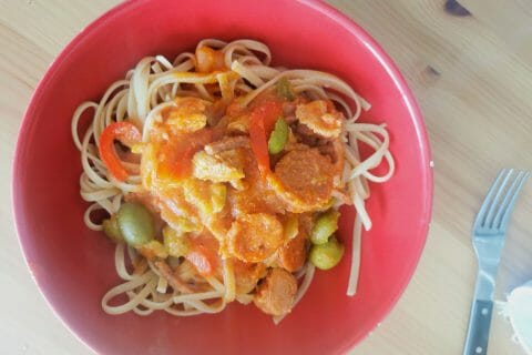 Cliquez pour zoomer ! Sauté de poulet au chorizo Thermomix par maria