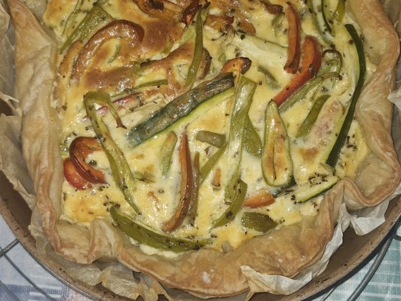 Cliquez pour zoomer ! Quiche poivrons et courgettes Thermomix par Nadine