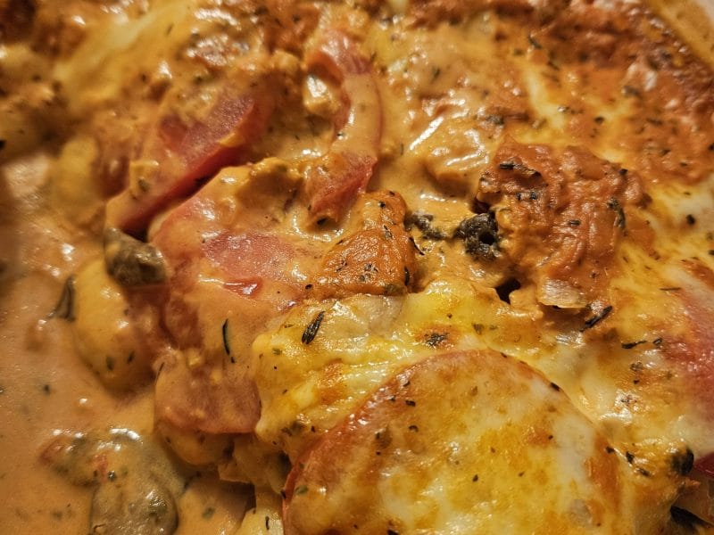 Cliquez pour zoomer ! Gratin de tortellini tomate mozzarella Thermomix par isa_84