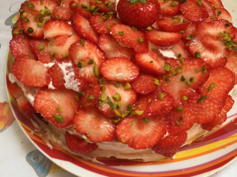Cliquez pour zoomer ! Tarte aux fraises sans cuisson Thermomix par nanounemo