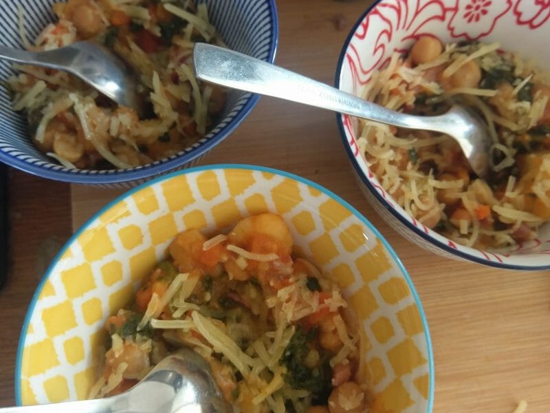 Cliquez pour zoomer ! Ragoût de pois chiches au chorizo et épinards Thermomix par Lucierosa