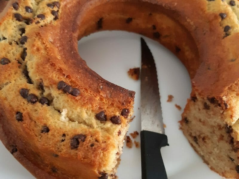 Cliquez pour zoomer ! Cake banane et pépites de chocolat Thermomix par lae_12