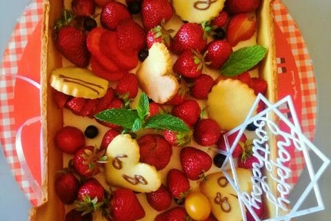 Cliquez pour zoomer ! Tarte aux fraises sans cuisson Thermomix par thermoprisc