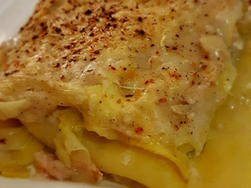 Cliquez pour zoomer ! Lasagnes au saumon et poireaux Thermomix par Karin