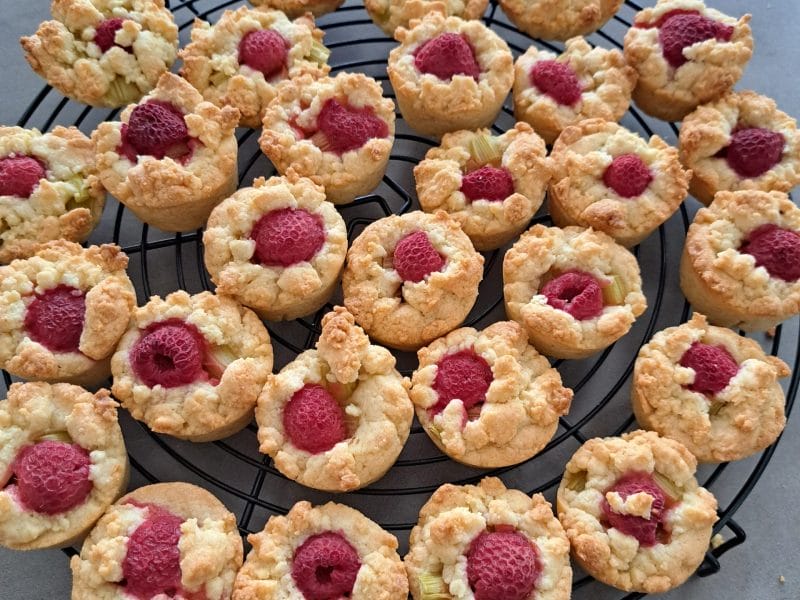 Cliquez pour zoomer ! Cookie-crumble rhubarbe framboises Thermomix par Cara