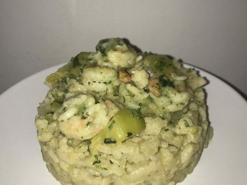 Cliquez pour zoomer ! Risotto courgettes et crevettes Thermomix par anissahsn