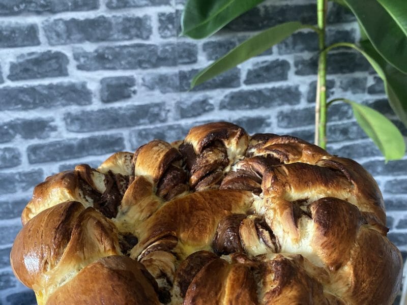 Cliquez pour zoomer ! Brioche étoilée au Nutella Thermomix par Nina