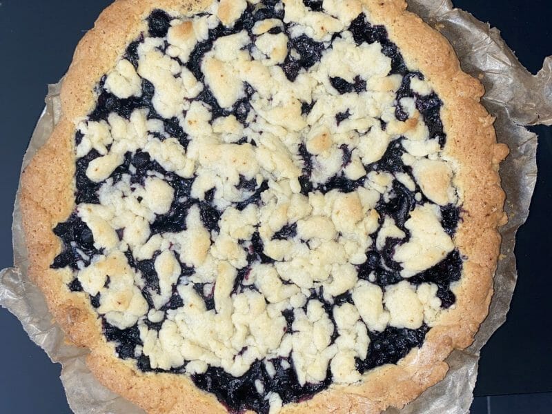 Cliquez pour zoomer ! Gâteau aux myrtilles façon crumble Thermomix par fanny_339