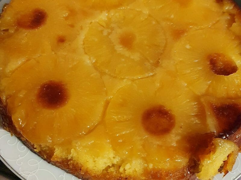 Cliquez pour zoomer ! Gâteau renversé à l’ananas Thermomix par cherkouka