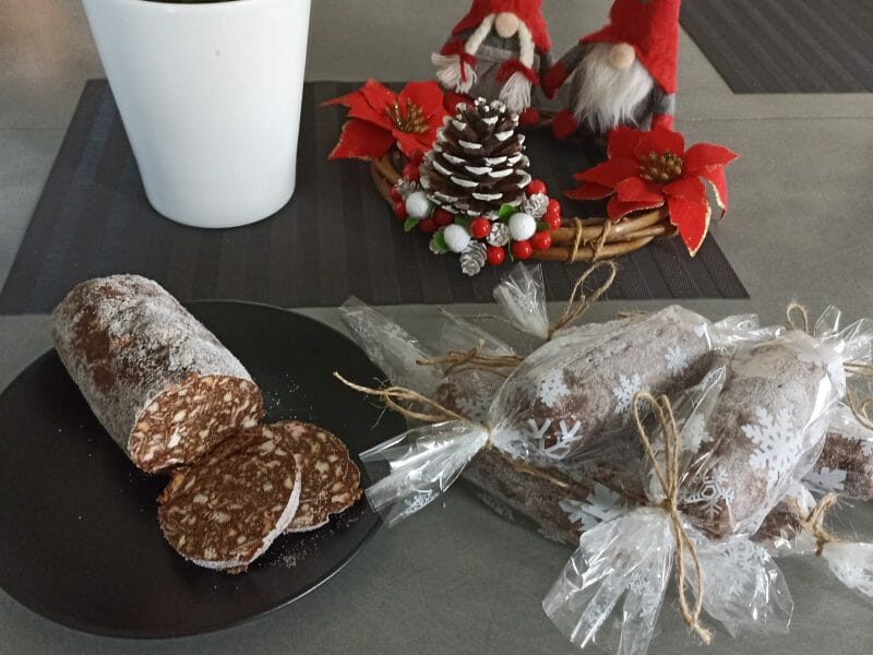 Cliquez pour zoomer ! Saucisson au chocolat Thermomix par Sebetkris