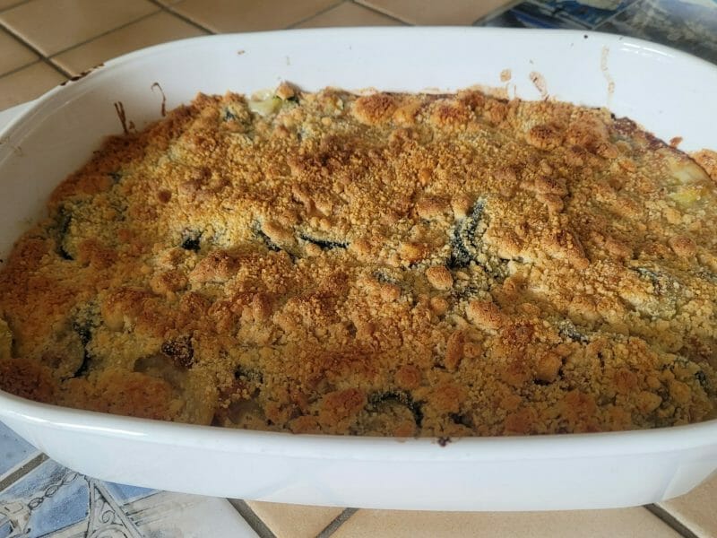 Cliquez pour zoomer ! Crumble courgettes, chèvre et lardons Thermomix par nathalie_671