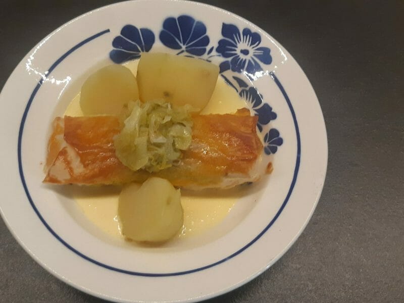 Cliquez pour zoomer ! Brick de saumon et poireaux Thermomix par Sandra17250