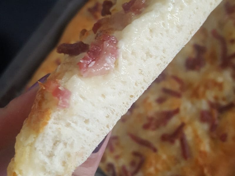 Cliquez pour zoomer ! Fougasse chèvre et lardons Thermomix par Jess59FoLiee