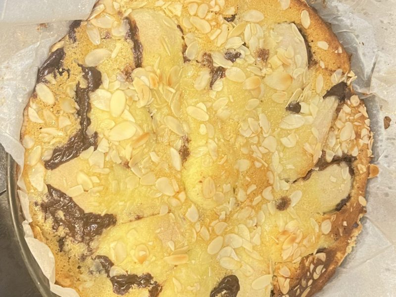 Cliquez pour zoomer ! Tarte aux poires sur lit de chocolat Thermomix par nogentais