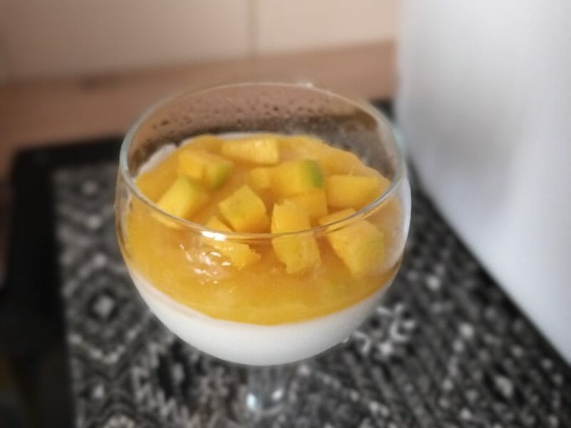 Cliquez pour zoomer ! Panna cotta coco mangue Thermomix par kasco974