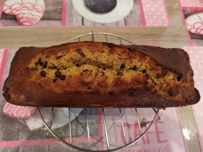 Cliquez pour zoomer ! Cake banane et pépites de chocolat Thermomix par sophie_666