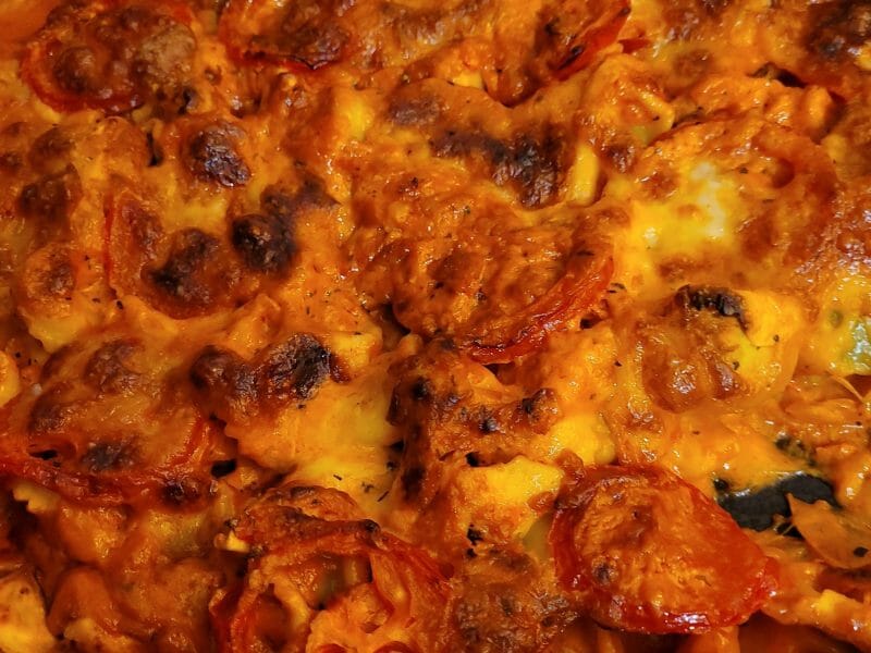 Cliquez pour zoomer ! Gratin de tortellini tomate mozzarella Thermomix par Laurence