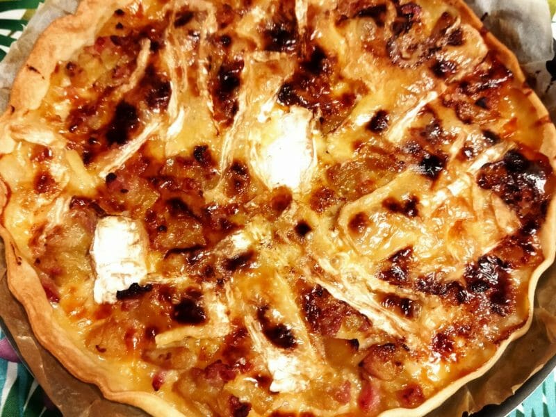 Cliquez pour zoomer ! Tarte au camembert, pommes et lardons Thermomix par christinelea82