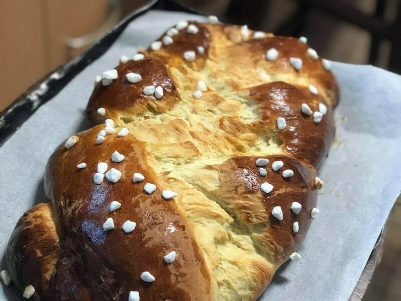 Cliquez pour zoomer ! Brioche tressée à la mie filante Thermomix par chocotof