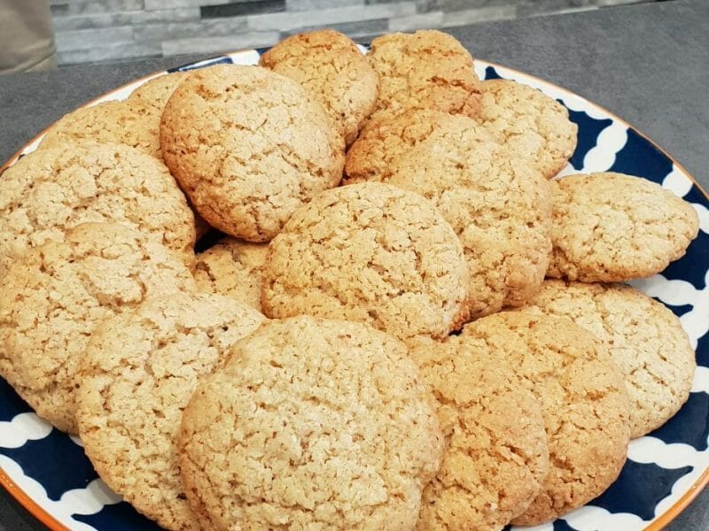Cliquez pour zoomer ! Biscuits aux flocons d’avoine et amandes Thermomix par missmacaron