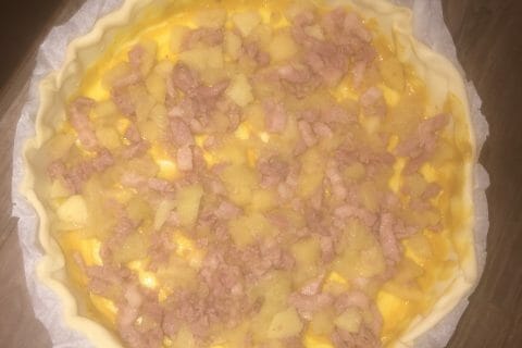 Cliquez pour zoomer ! Tarte au camembert, pommes et lardons Thermomix par Keke