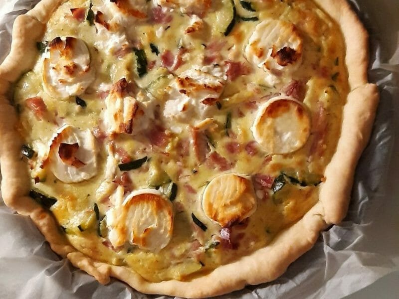Cliquez pour zoomer ! Tarte courgette, jambon & chèvre Thermomix par isabelle6667