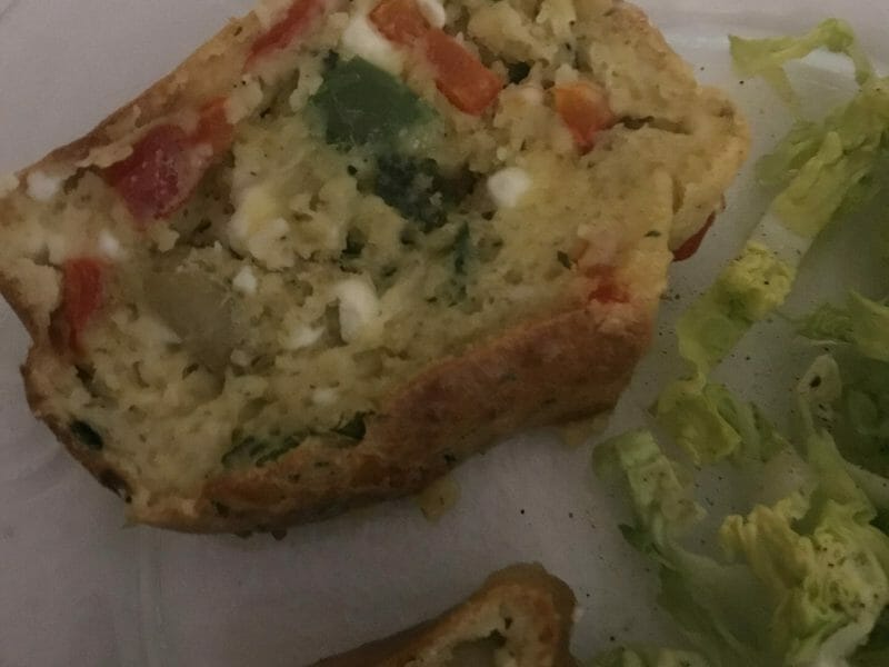 Cliquez pour zoomer ! Cake aux poivrons, fêta et olives Thermomix par ckari