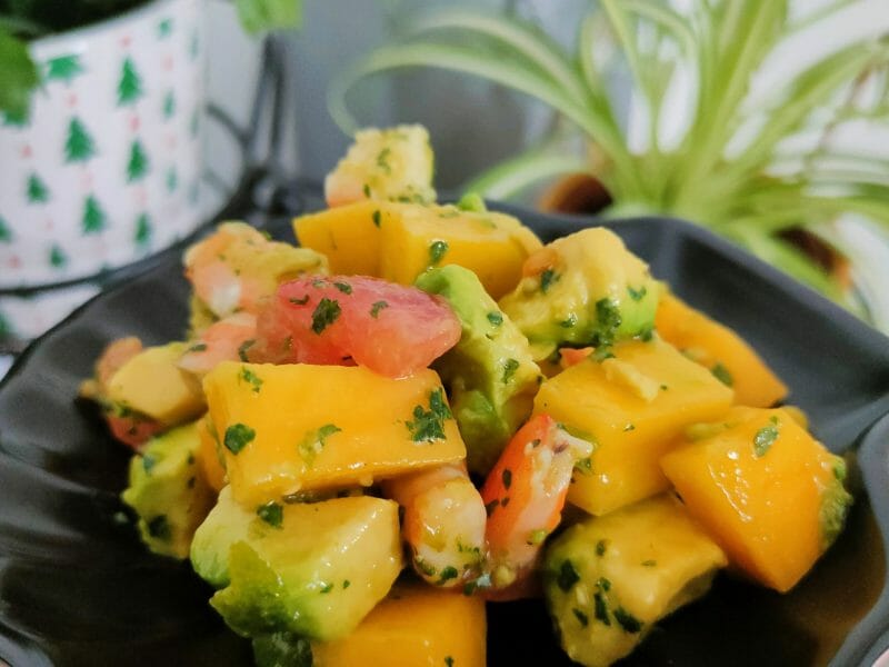 Cliquez pour zoomer ! Ceviche de crevettes, mangue, avocat Thermomix par Krisiana