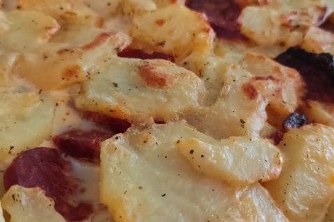 Cliquez pour zoomer ! Gratin de pommes de terre au chorizo Thermomix par Krisiana