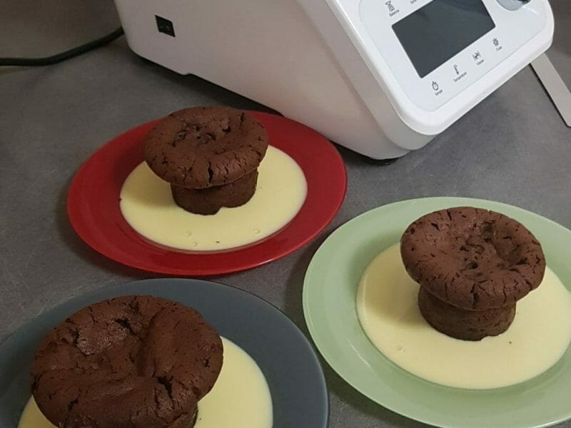 Cliquez pour zoomer ! Moelleux au chocolat cœur fondant Thermomix par fanny_343