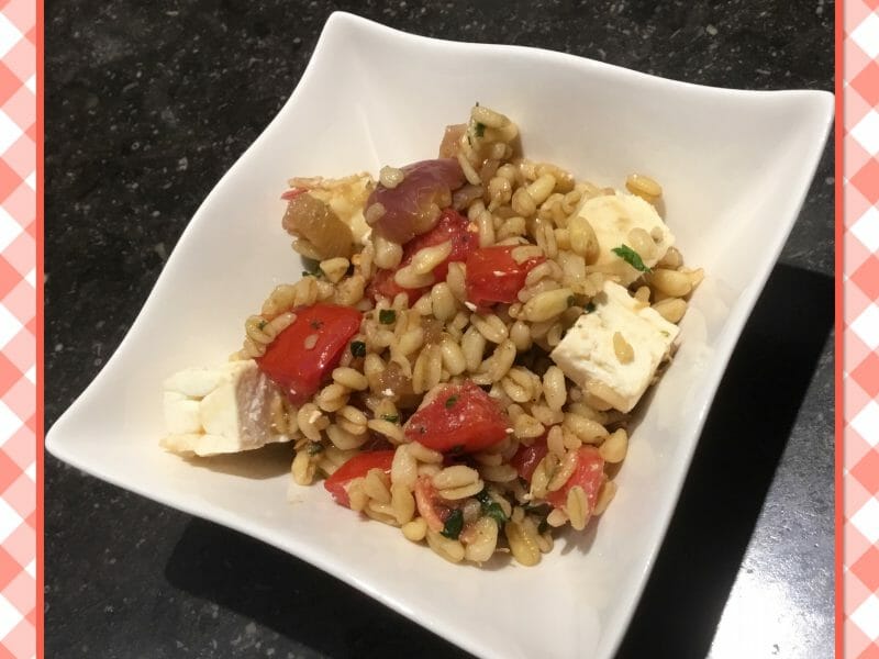 Cliquez pour zoomer ! Salade d’ebly, oignon caramélisé & mozzarella Thermomix par Nini1701