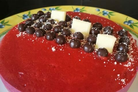 Cliquez pour zoomer ! Bavarois aux framboises Thermomix par vanessa_432