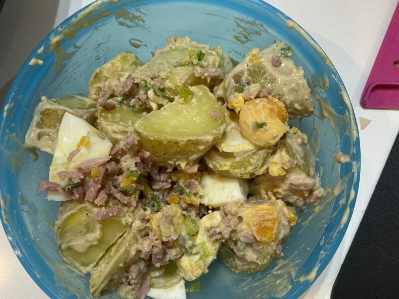 Cliquez pour zoomer ! Salade de pommes de terre au bacon Thermomix par anneglaude