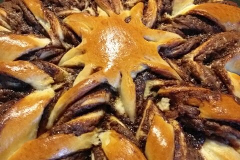 Cliquez pour zoomer ! Brioche étoilée au Nutella Thermomix par sabyd