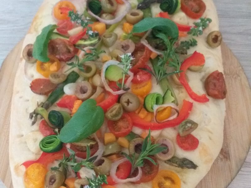 Cliquez pour zoomer ! Fougasse olives et lardons Thermomix par sabyd