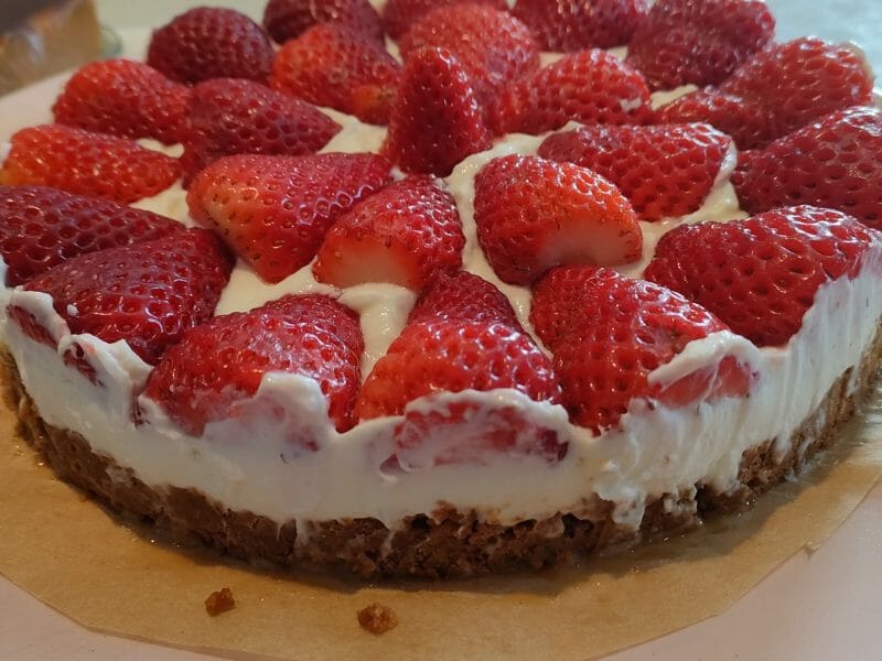 Cliquez pour zoomer ! Tarte aux fraises sans cuisson Thermomix par julugoan